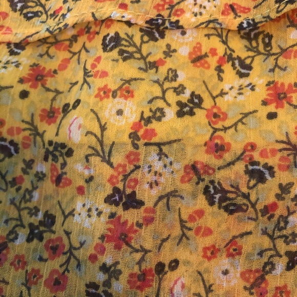 Yellow Floral Print Dress - Picture 2 of 4